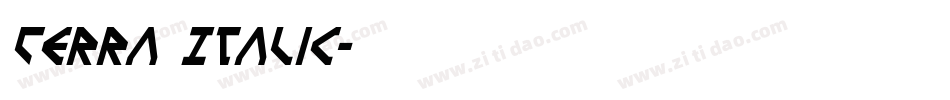 Terra Italic字体转换